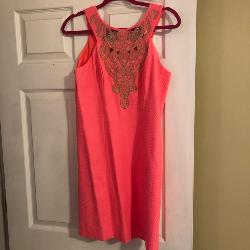 Lily Pulitzer coral dress